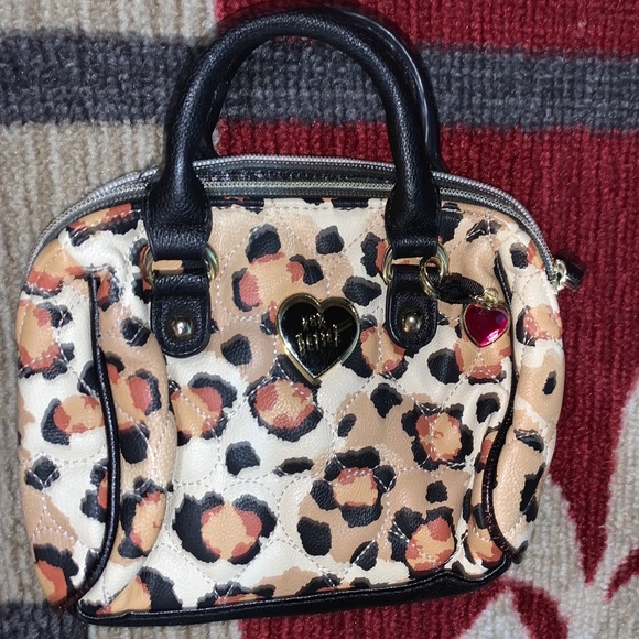animal print leather purse